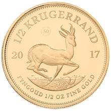2017 Proof 1/2oz Krugerrand Gold Coin 50th Anniversary Boxed