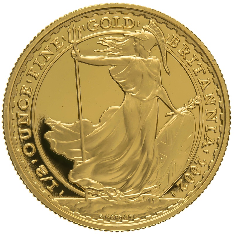 2002 Half Ounce Proof Britannia Gold Coin