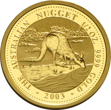 2003 1/2oz Australian Kangaroo Gold Nugget Coin