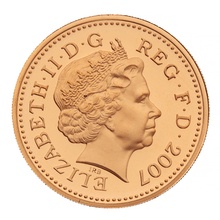 2007 Proof Gold £1 Pound Coin Millennium Bridge