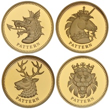 2004 Proof Gold £1 Pound Coin Heraldic Beasts 4 Coin Set Boxed