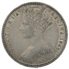1849 Florin Silver Coin Queen Victoria Godless