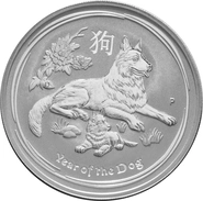 2018 Year of the Dog Silver Coin 1oz Perth Mint Australian Lunar Series