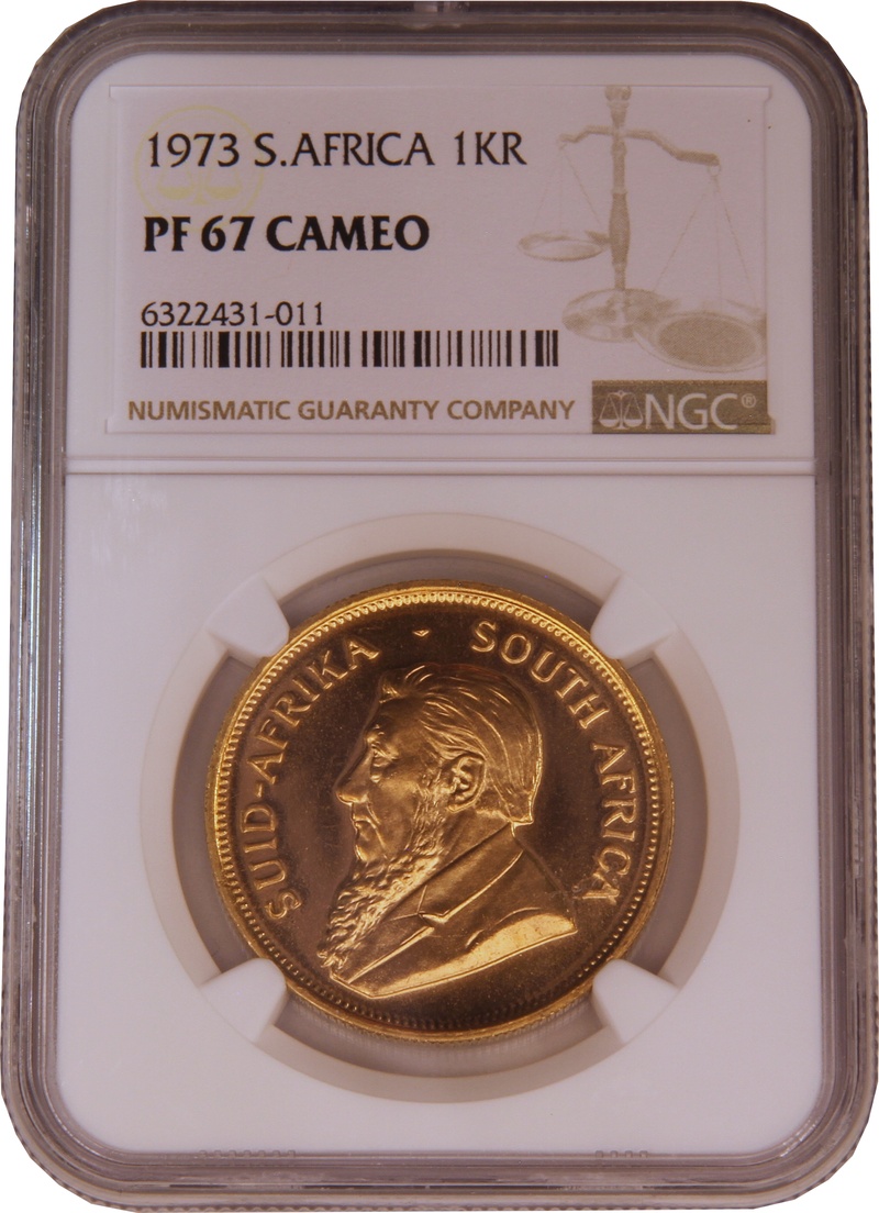 1973 Proof Krugerrand Gold Coin 1oz NGC PF67