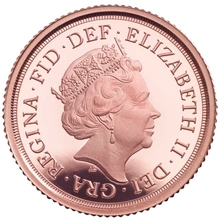 2018 Proof Gold Half Sovereign Elizabeth II Fifth Head