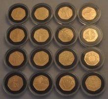 2009 UK Fifty Pence 50p Gold Proof Collection Boxed