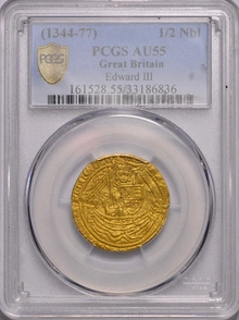 Gold Half Noble Coin Edward III