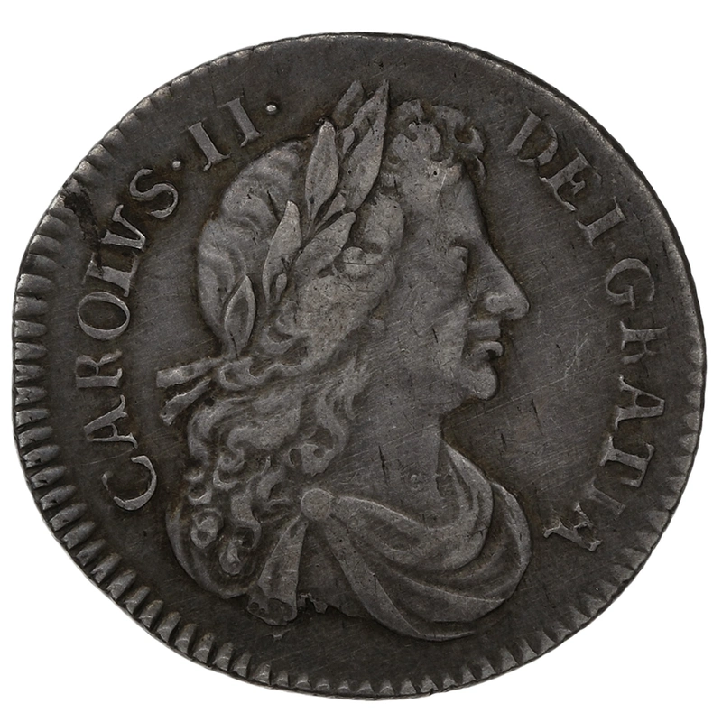 1683 Silver Sixpence Coin Charles II