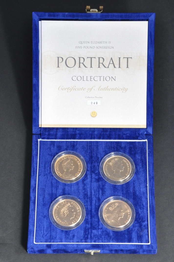 Uncirculated Gold Five Pound Sovereign Portrait Collection Boxed