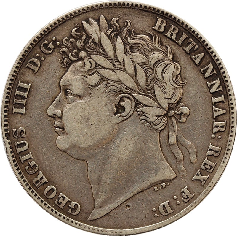 1820 Silver Half Crown Coin George IV