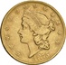 1875 $20 Double Eagle Liberty Head Gold Coin, Philadelphia