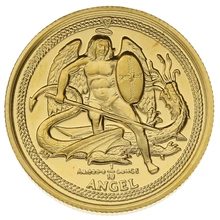 2009 Piedfort 1/10th (1/5oz) Isle of Man Angel Gold Coin Boxed