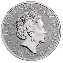 2020 2oz White Horse of Hanover Silver Coin Queen's Beasts
