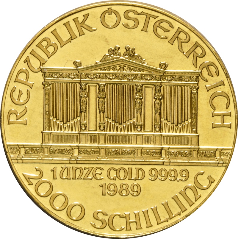 1989 Austrian Gold Philharmonic Coin 1oz