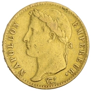 1815 French 20 Francs Gold Coin Napoleon I Laureate Head A