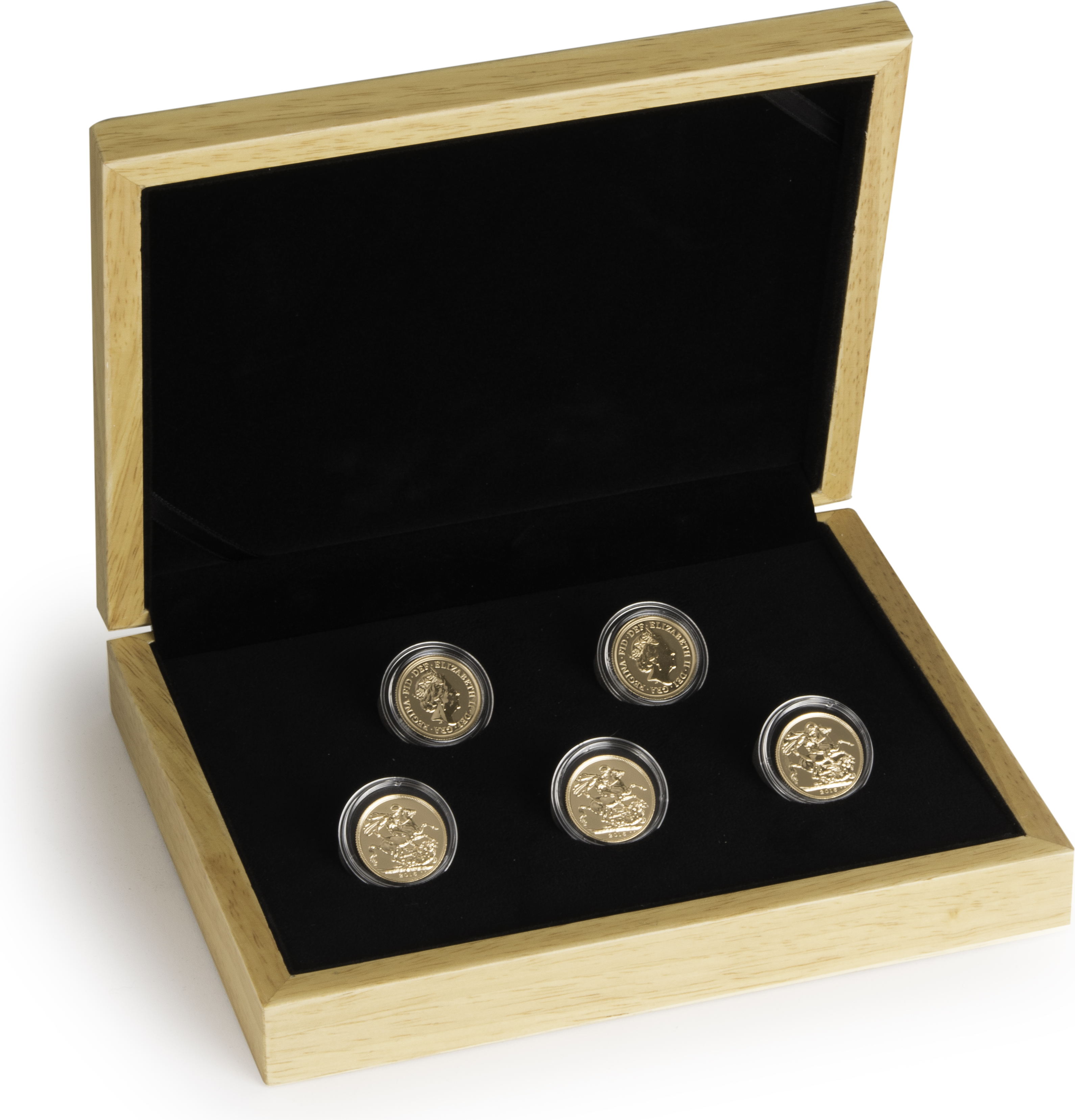 Five 2016 Sovereign Gold Coin in Gift Box