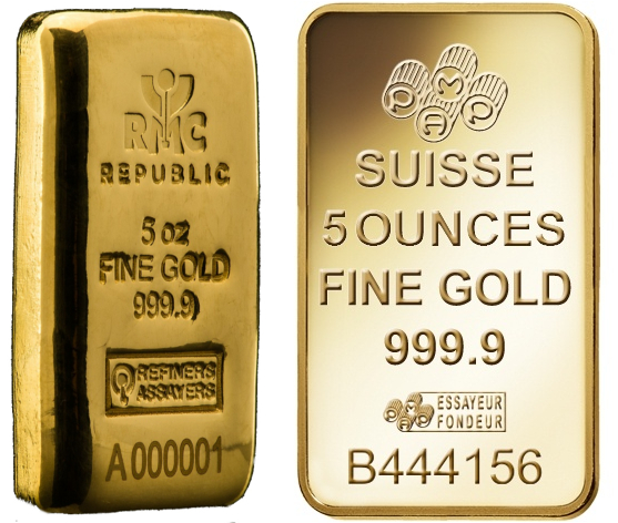 5oz Gold Bar Best Value (Brand New)