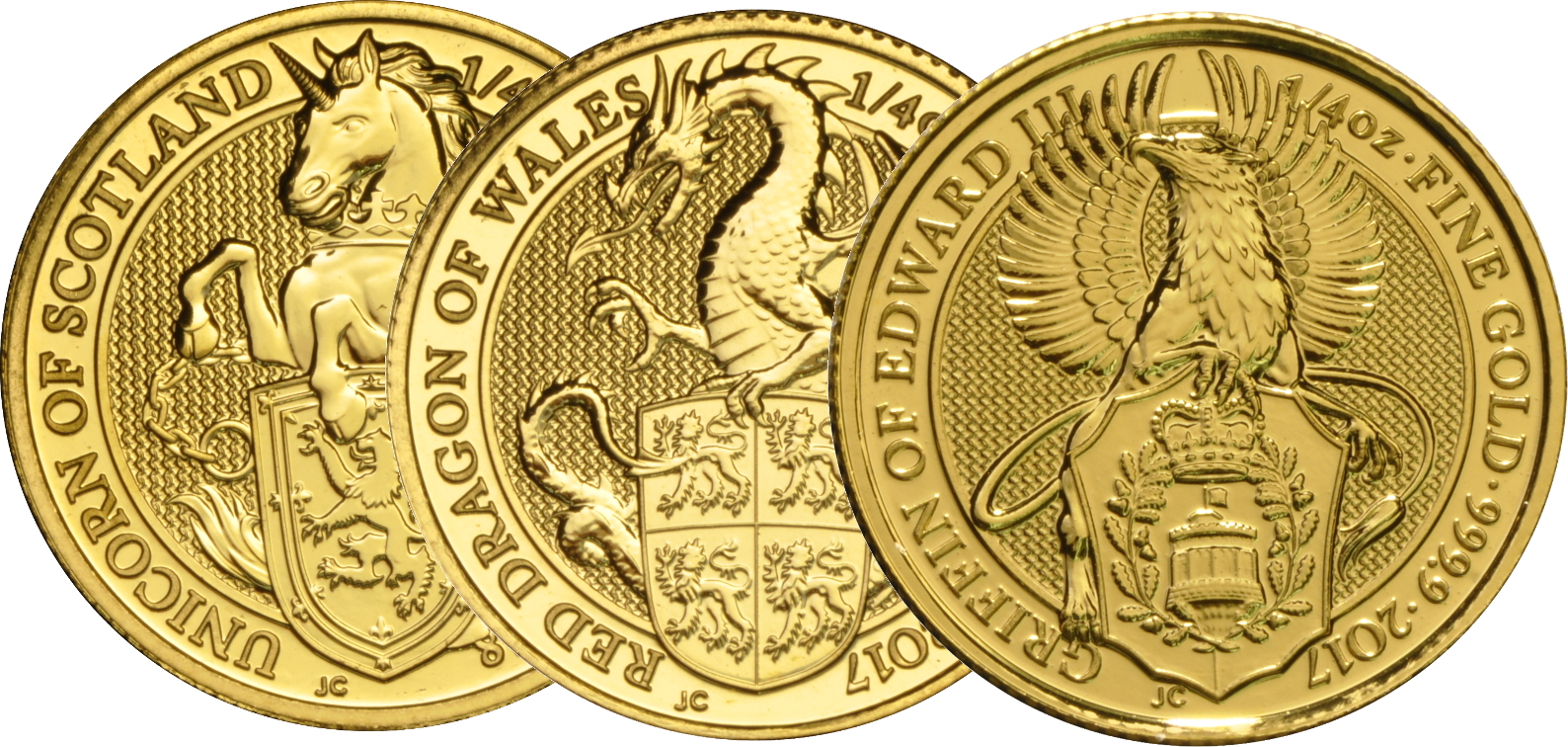 1/4oz Royal Mint Lunar Beasts Series £25 Gold Coins