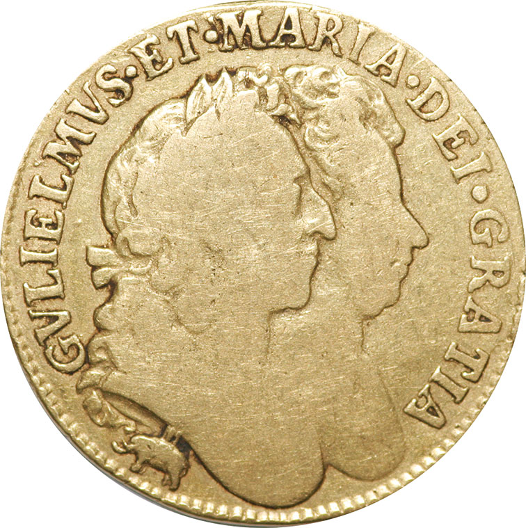 Buy a rare William and Mary Guinea | from BullionByPost - From £1,753