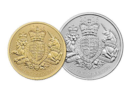 1oz Royal Arms gold & silver