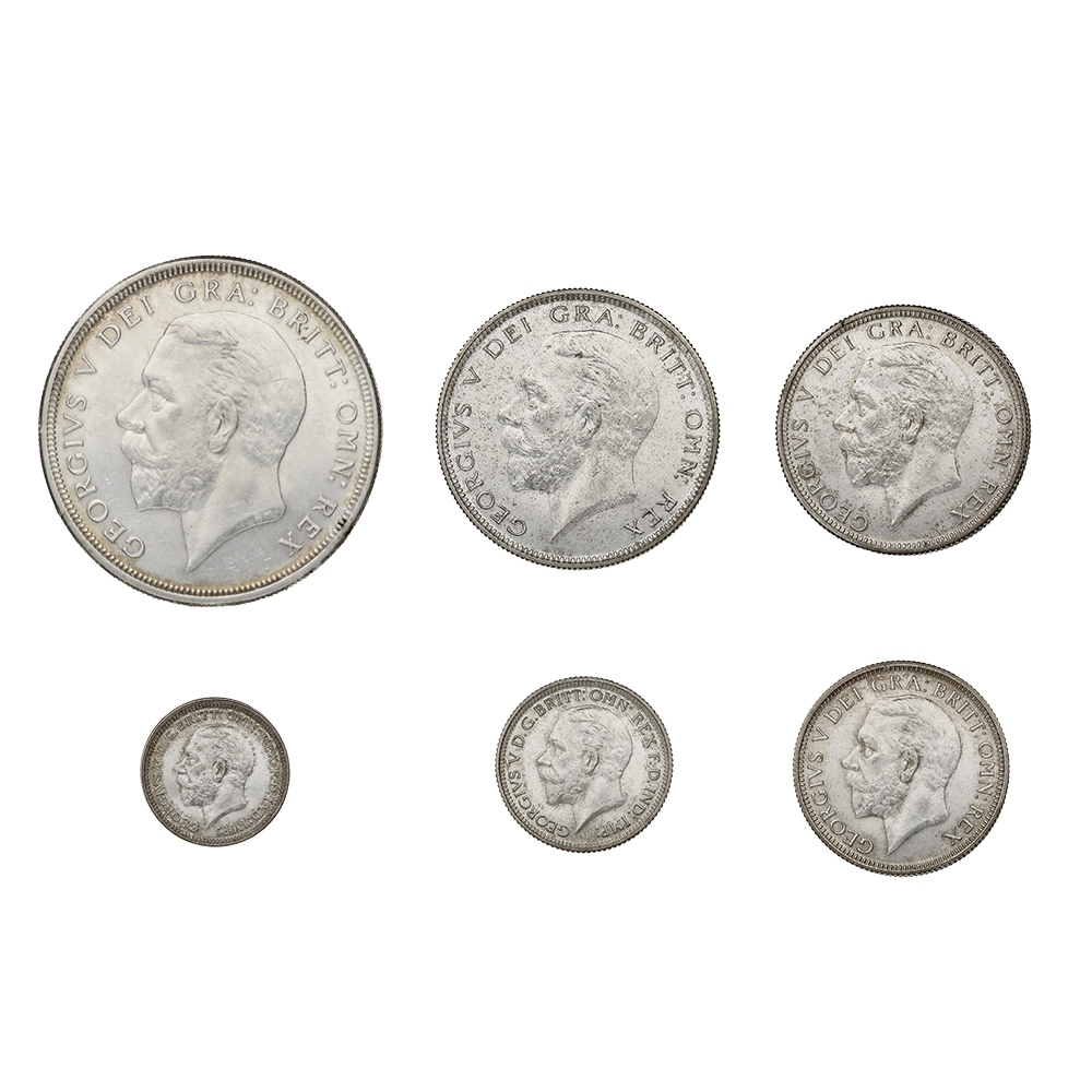 1927 George V Silver Proof Set (6 Coins) in Original Issue Box