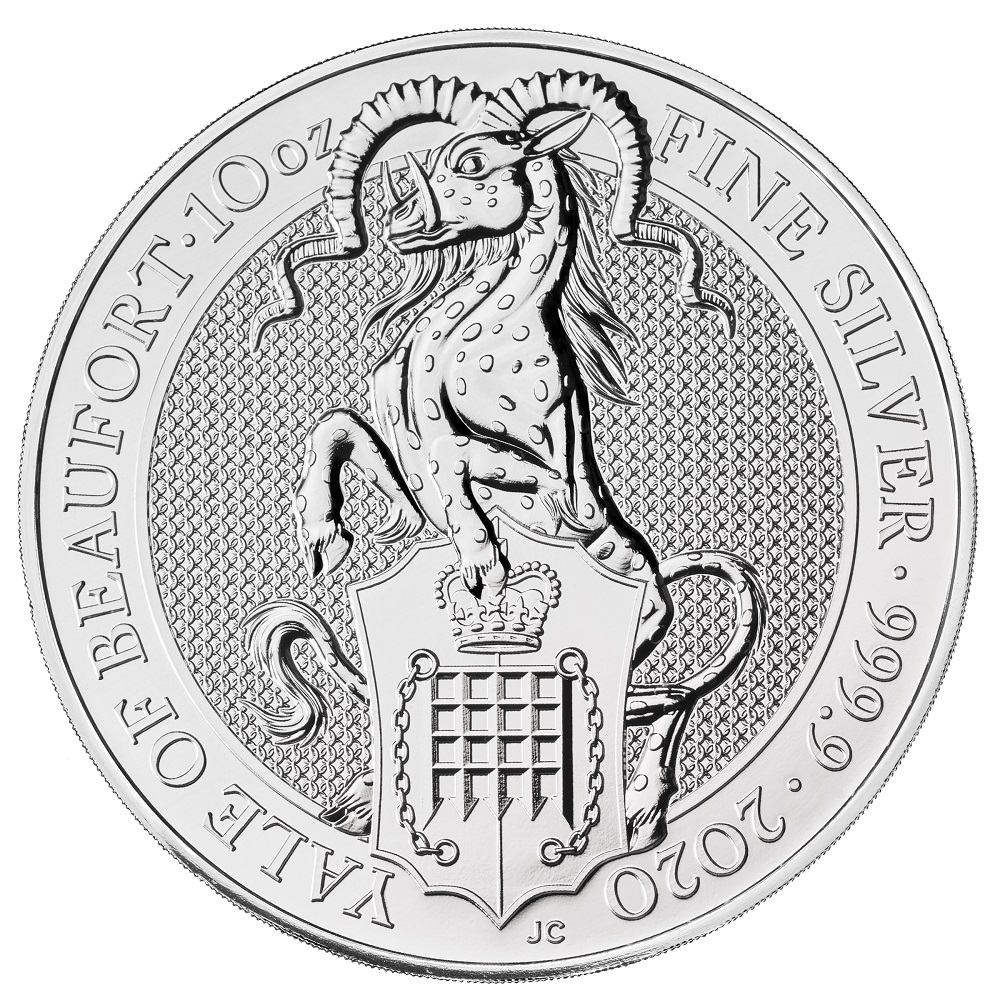 2020 10oz Yale Of Beaufort Silver Coin Queen's Beasts