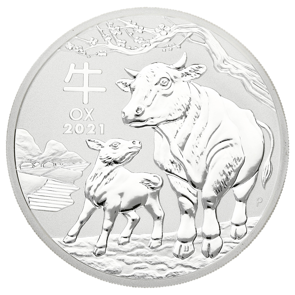 2021 Year of the Ox Silver Coin 2oz Perth Mint Australian Lunar Series