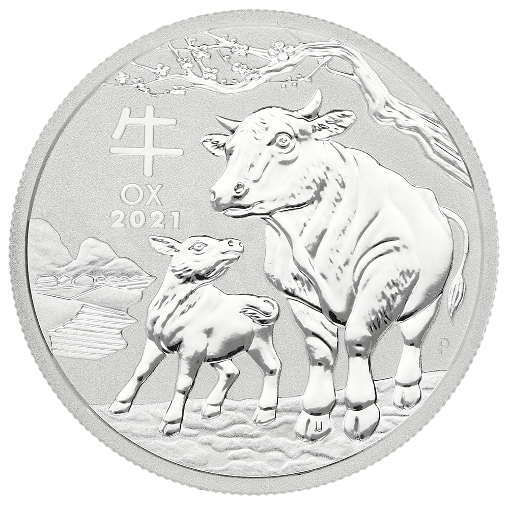 2021 Year of the Ox Silver Coin 1/2oz Perth Mint Australian Lunar Series