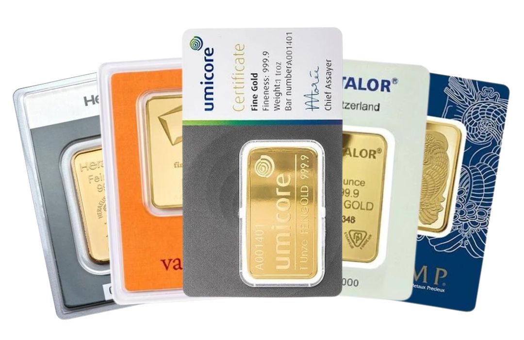 Sell 1oz Gold Bars Up to 1627.52 BullionByPost