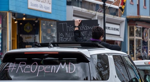 US Lockdown protestors