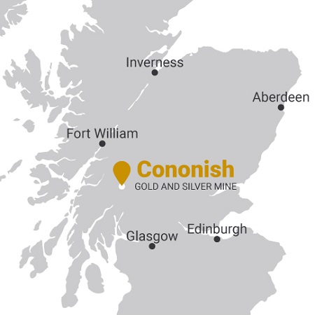 Cononish gold mine map
