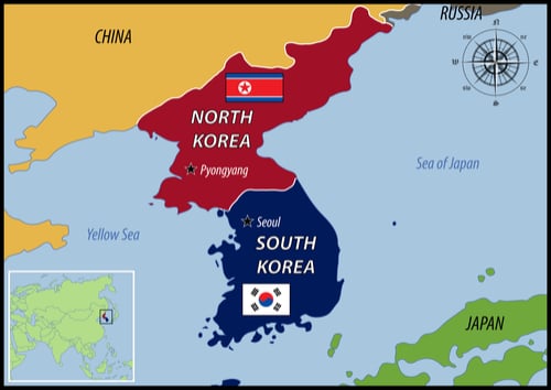 Korea region map