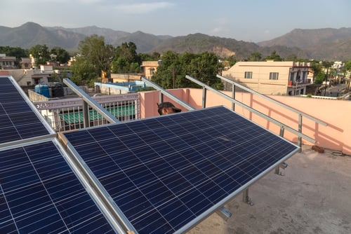 Solar panels - Indian village