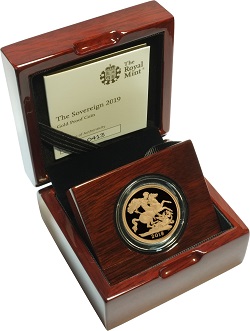 2019 proof gold sovereign coin