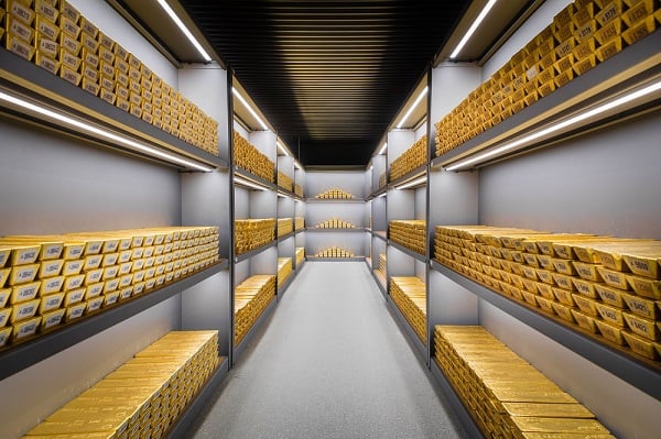 The Deutsch Bundesbank gold vault.