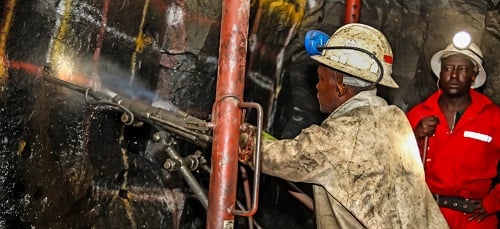 Mineração de platina na África do Sul