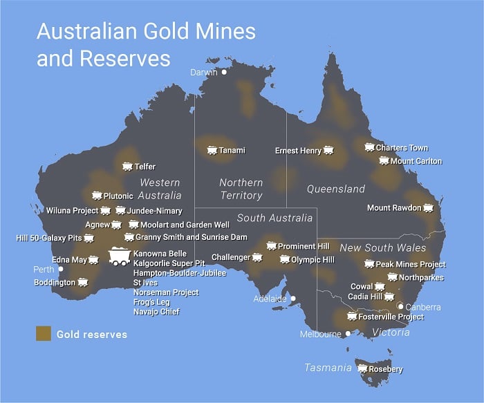 at tilbagetrække Trænge ind Hælde Gold mines in Australia | BullionByPost