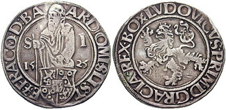 Silver Thaler coin, one of the original silver standard coins.