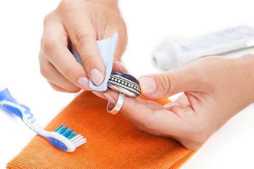One of the ways to keep silver tarnish free is by polishing it.