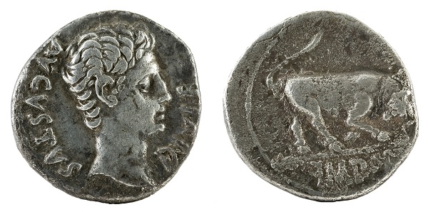 Collectible silver Denarius coin
