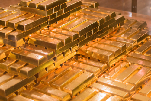 gold bars stacked