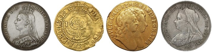 Old English coins.