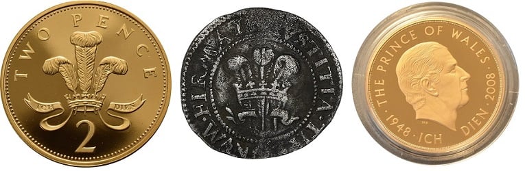 Ich Dien coins.