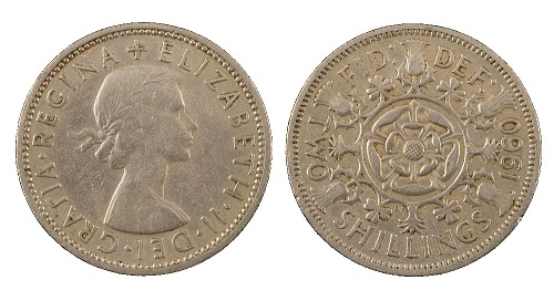 A Queen Elizabeth II two shilling, Florin.