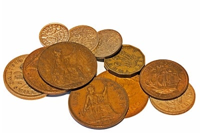 UK coins prior to decimalisation.