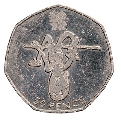 The 2012 Olympics 50p coin.