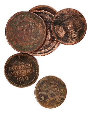 Silver store coin tarnish