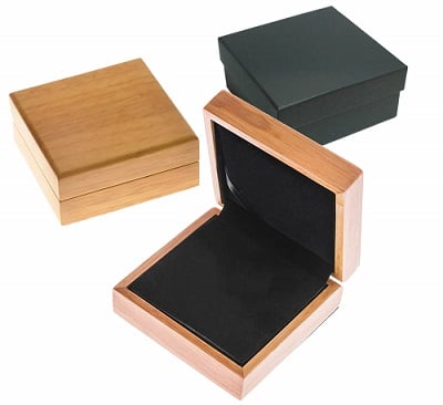 Oak coin boxes.