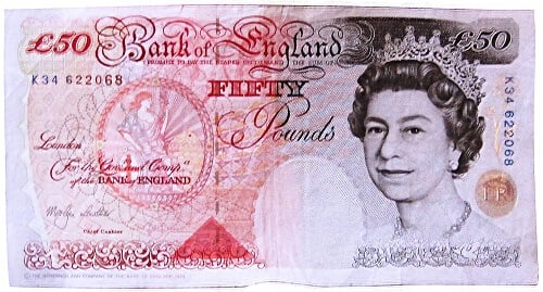 The more traditional £50 note.