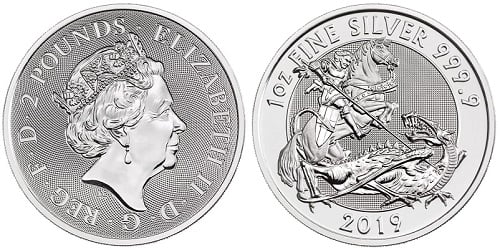 The Royal Mint Valiant coin, the closest official alternative to a silver Sovereign.